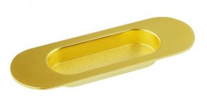Ручка для шкафов купе 04, матовое золото (14.132.04) овальная