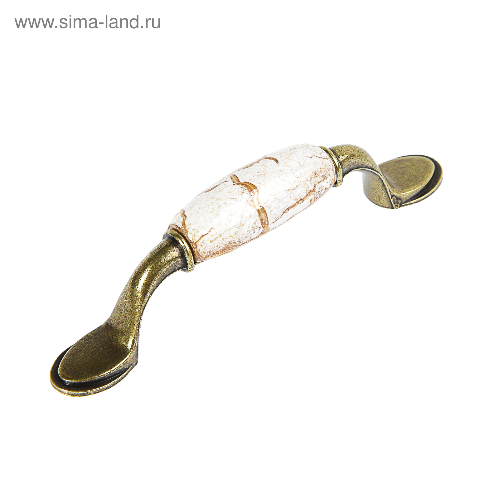 Ручка скоба ТУНДРА Ceramics 007, 96 мм, керамическая, бронза 3639428
