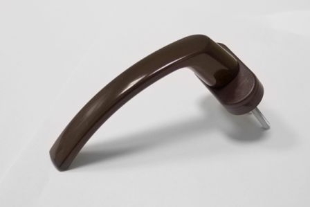 Ручка оконная PLUTON-II алюминиевая, 8-ми позиц., (121.8016.35.45) (коричневая) (100)						
