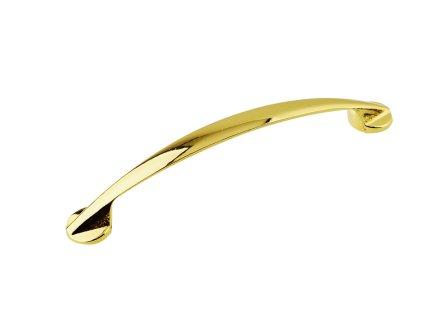Ручка-скоба мебельная Trodos "ZY-6А" 96мм сплав ЦАМ 25гр, золото (303221)