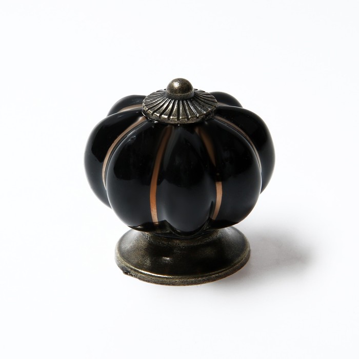 Ручка-кнопка Ceramics 001, керамическая, черная (2768098)