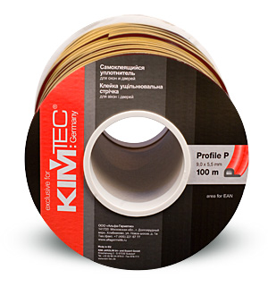 Уплотнитель KIM TEC, Р-профиль, коричневый (9*5,5)100м.